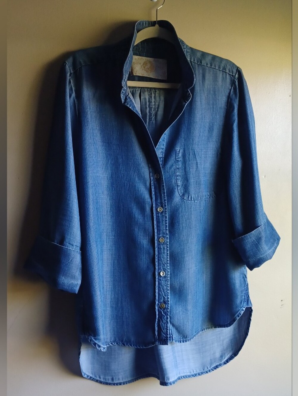 BELLA DAHL Denim Blouse 3/4 Sleeves M